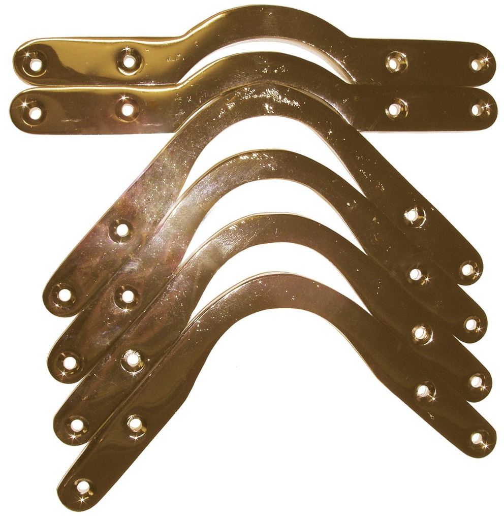 Pool Table Pocket Brackets COLOUR: Brass
