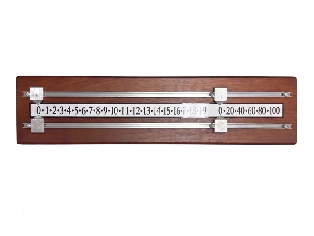 [5b-tc] Wooden Snooker Scoreboard (Teak, Chrome).webp