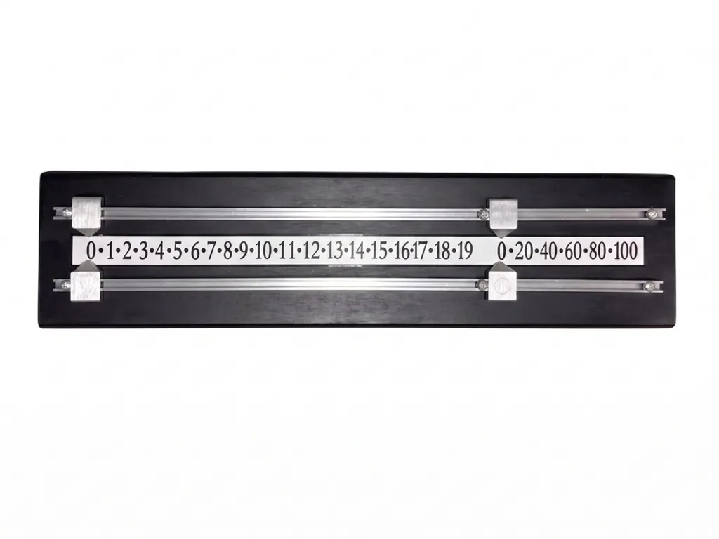 [5b-bkch] Wooden Snooker Scoreboard (Black, Chrome).webp