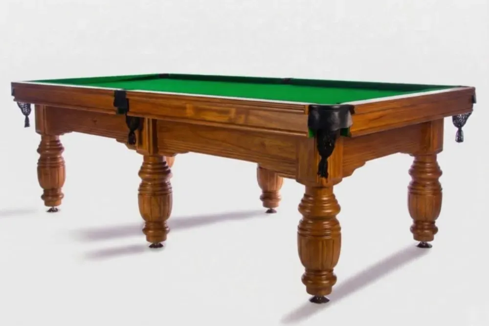 [S7T50GBUR] Supreme Pool Table (7' x 3'6_, Teak, Burgundy).webp