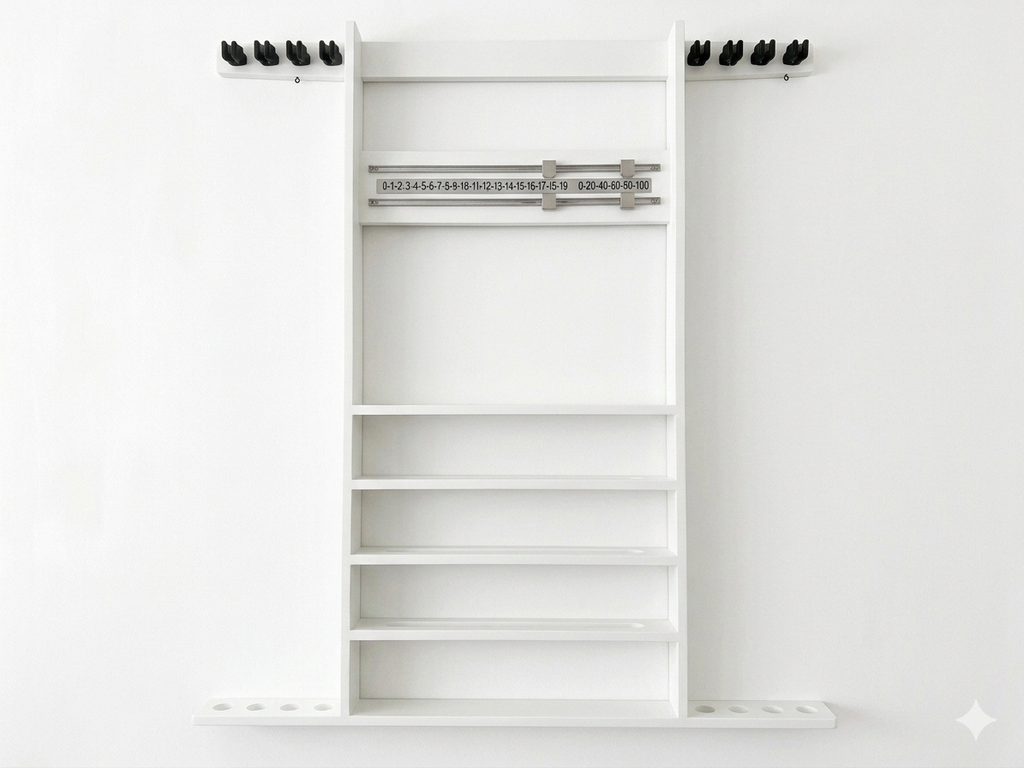 Combination Rack with Chrome Fittings 5f-BK