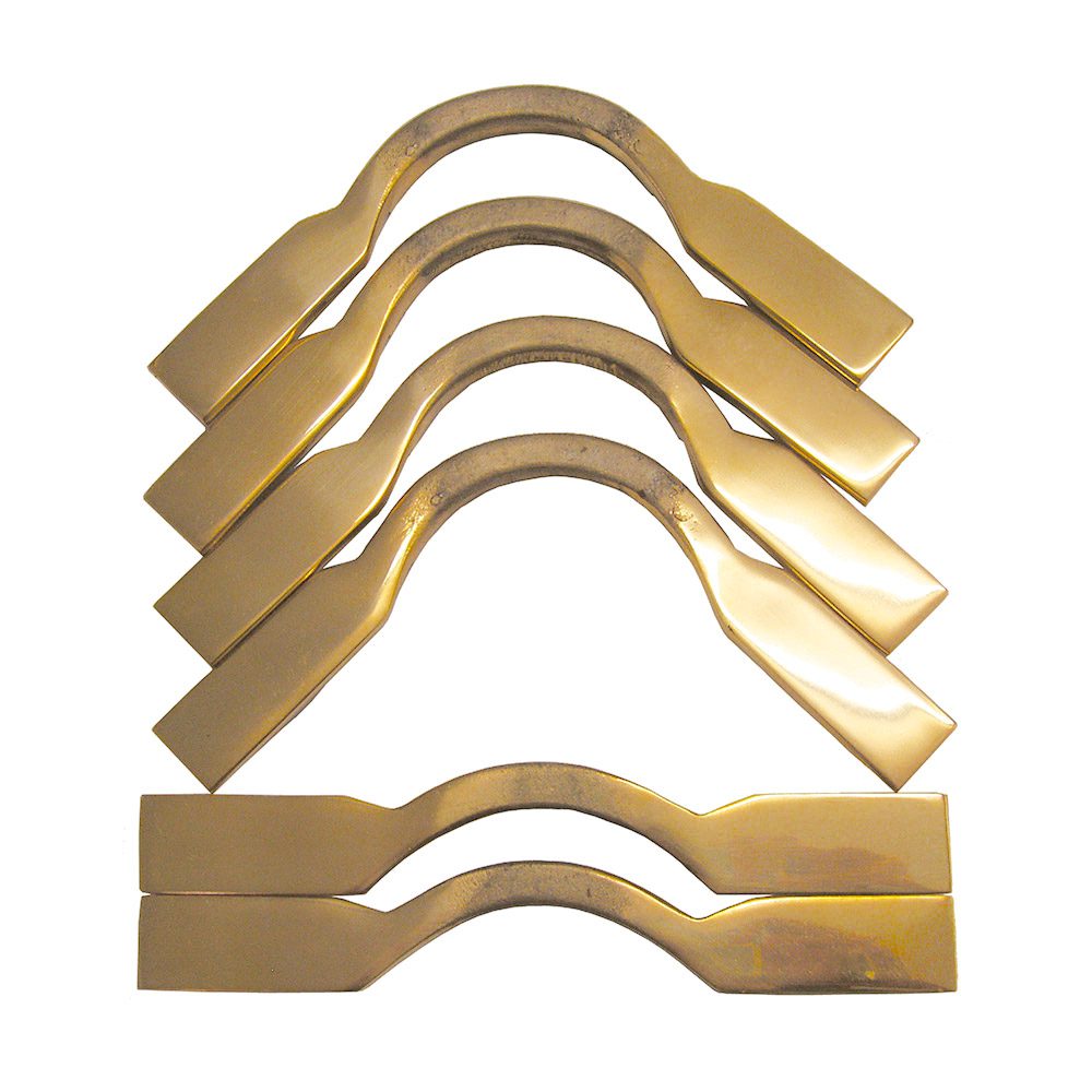Flat Pool Table Brackets SHAPE: Square, COLOUR: Brass