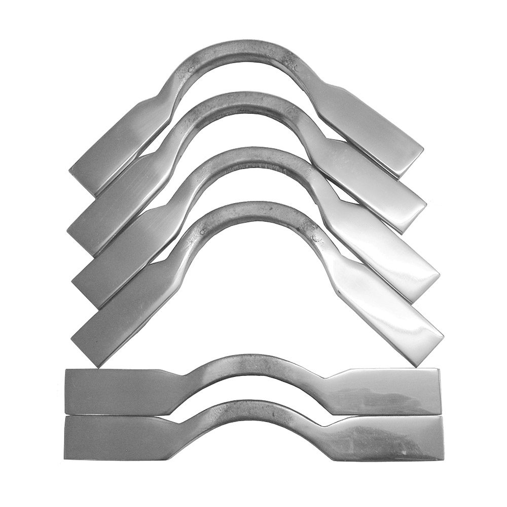 Flat Pool Table Brackets SHAPE: Square, COLOUR: Chrome