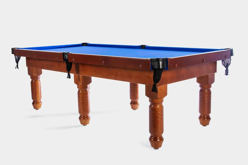 [O7T50GBUR] Opal Round-Leg Pool Table (Teak, 7' x 3'6", Burgundy)