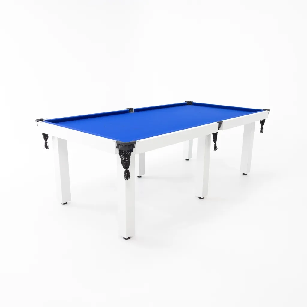 [SOS7BlackBL] Patio Pool Table (Blue, Black, 7' x 3'6")