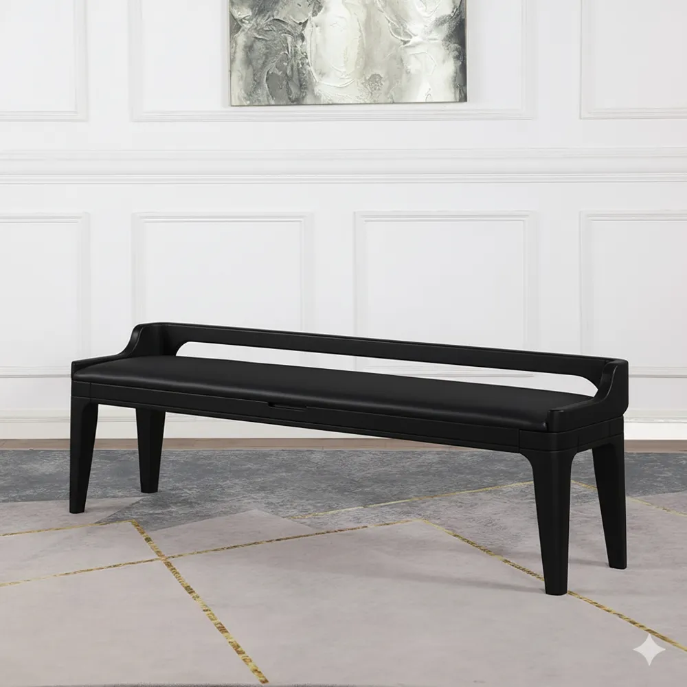 [TSBCH-CH] Tulsa Bench Seat with Storage (Charcoal)
