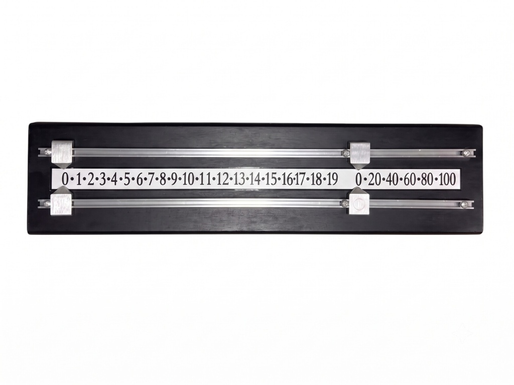 [5b-bkch] Wooden Snooker Scoreboard (Black, Chrome)