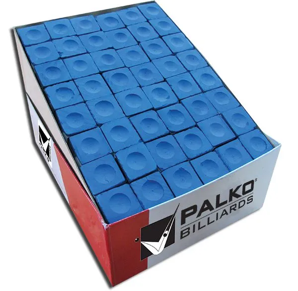 [6dbl] Box of Palko Billiard Chalks (144 pieces) (Blue)