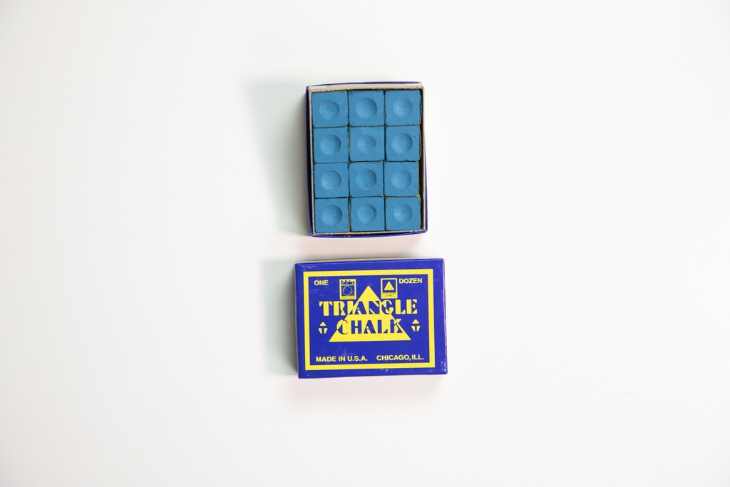 [6tbl] Triangle Billiard Chalk (Blue, Box of 12)
