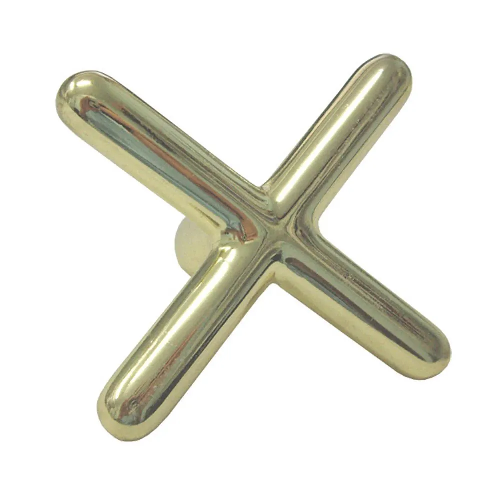 [8d-b] Billiards Rest Heads (Cross, Brass)