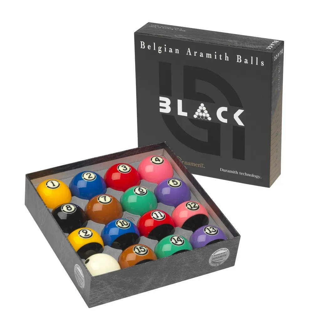 [APTVBLK214] Aramith TV Black Pool Balls