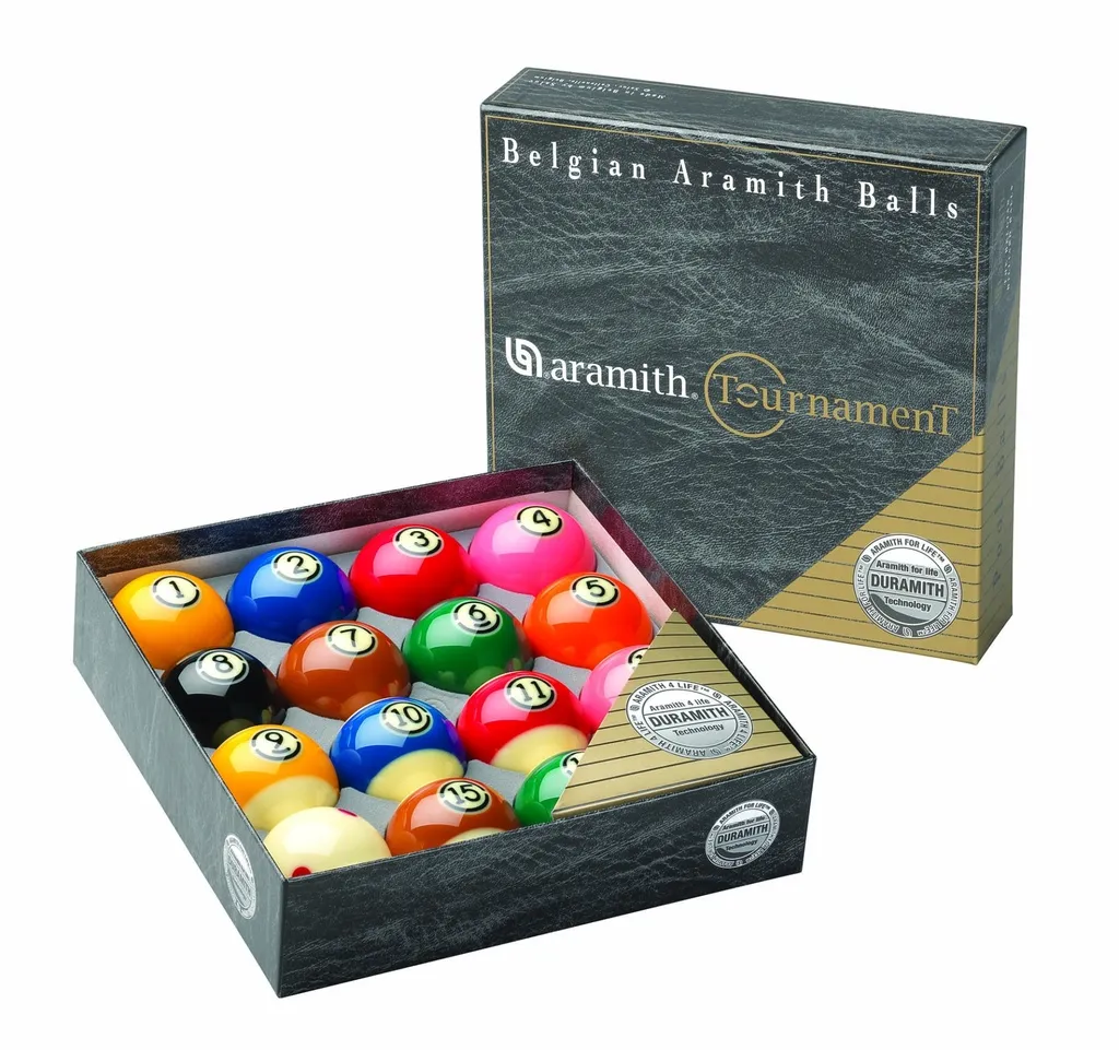 Aramith TV Pro Cup Pool Balls (Blue & Gold Box)