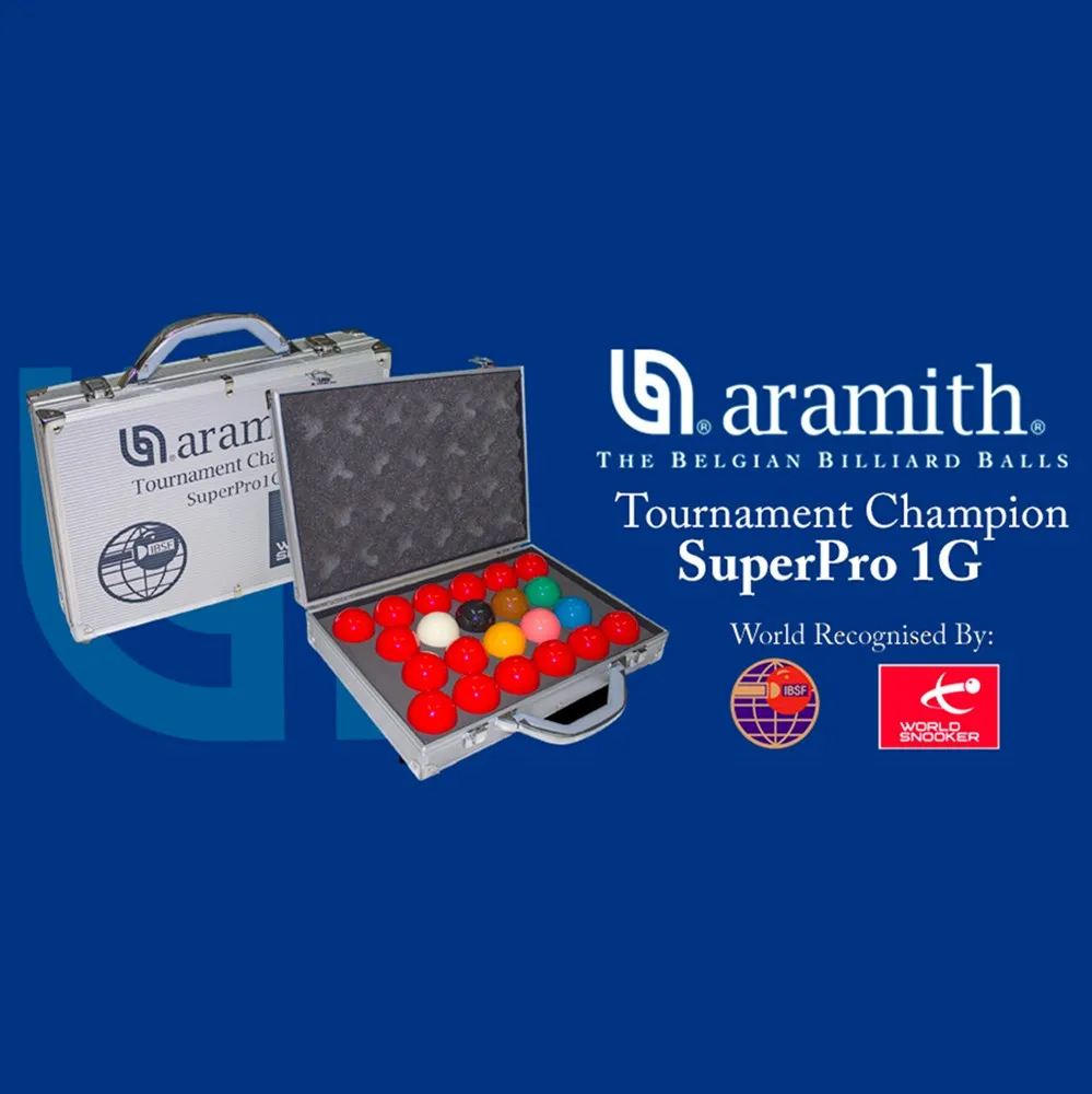 Aramith Tournament 1G Snooker Balls with Case