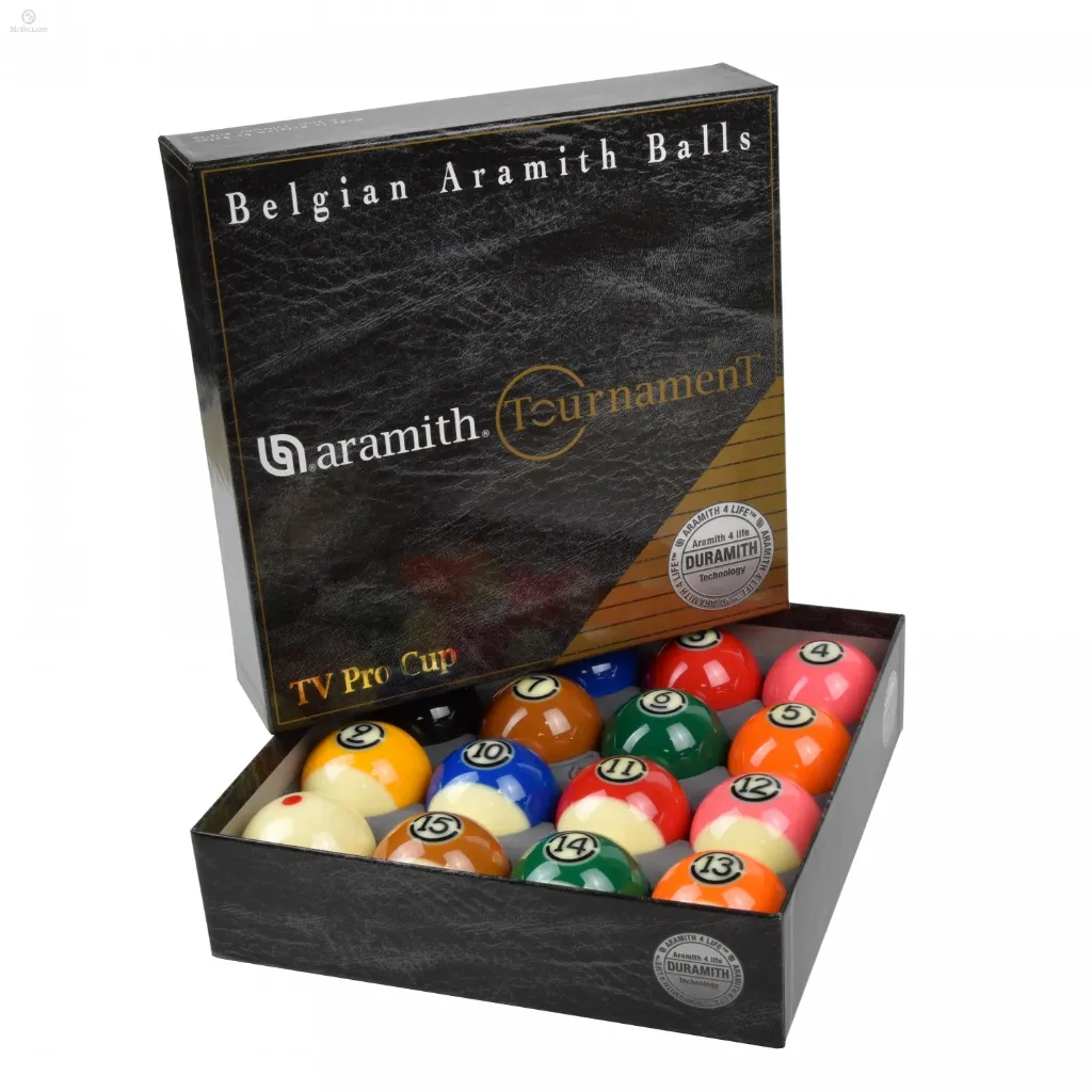 Aramith Tournament TV Pro Cup Pool Balls (Black Box)
